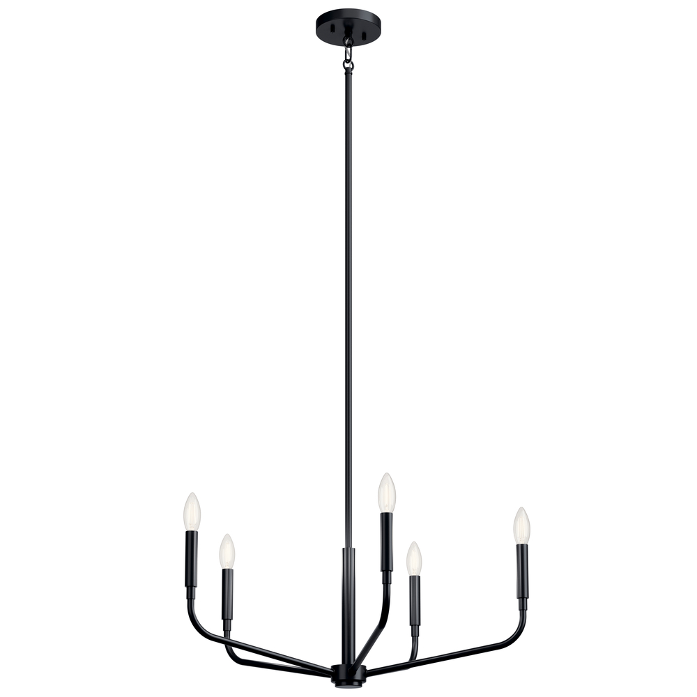 Madden 26 Inch 5 Light Chandelier in Black