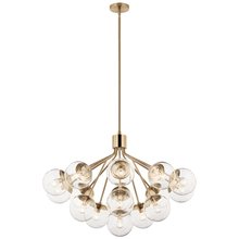 Kichler 52702CPZCLR - Silvarious 38 Inch 16 Light Convertible Chandelier with Clear Glass in Champagne Bronze