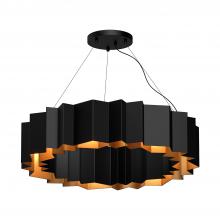 Kuzco CH58030-BK/GD - Akira 30-in Black/Gold 7 Lights Chandeliers
