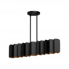 Kuzco LP58042-BK/GD - Akira 42-in Black/Gold 6 Lights Linear Pendant
