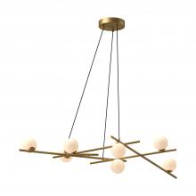 Kuzco CH89854-BG/GO - Amara 54-in Brushed Gold/Glossy Opal Glass LED Chandeliers