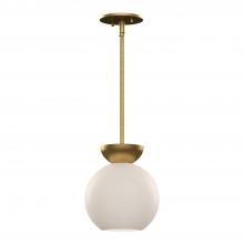 Kuzco PD59708-BG/OP - Arcadia 8-in Brushed Gold/Opal Glass 1 Light Pendant