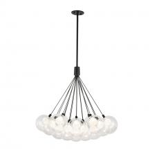 Kuzco CH3128-BK - Bolla 28-in Black LED Chandelier