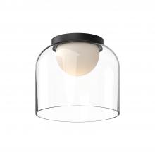 Kuzco FM52508-BK/CL - Cedar 8-in Black/Clear LED Flush Mount