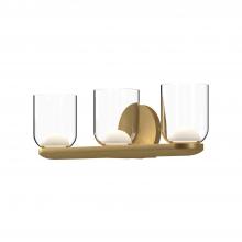 Kuzco VL52520-BG/CL - Cedar 20-in Brushed Gold/Clear LED Vanity