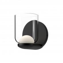 Kuzco WS52505-BK/CL - Cedar 4-in Black/Clear LED Wall Sconce