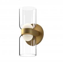 Kuzco WS52511-BG/CL - Cedar 11-in Brushed Gold/Clear LED Wall Sconce