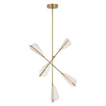 Kuzco CH62737-BG/LG-UNV - Mulberry 37-in Brushed Gold/Light Guide LED Chandeliers