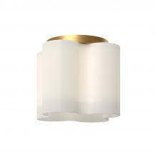 Kuzco FM54809-BG/OP - Clover 9-in Brushed Gold/Opal Glass LED Flush Mount