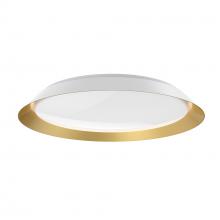 Kuzco FM43423-WH/GD-5CCT - Jasper 23-in White/Gold LED Flush Mount
