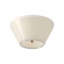Kuzco FM45707-BG/GO - Holt 7-in Brushed Gold/Glossy Opal Glass LED Flush Mount