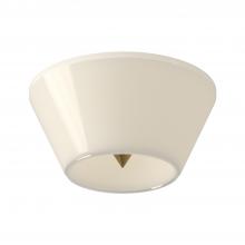 Kuzco FM45710-BG/GO - Holt 10-in Brushed Gold/Glossy Opal Glass LED Flush Mount