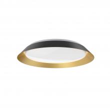Kuzco FM43419-BK/GD-5CCT - Jasper 19-in Black/Gold LED Flush Mount