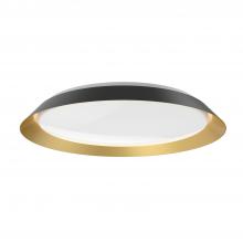 Kuzco FM43423-BK/GD-5CCT - Jasper 23-in Black/Gold LED Flush Mount