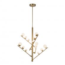 Kuzco CH55530-BG/OP - Juniper 5 Head Brushed Gold/Opal Glass LED Chandelier