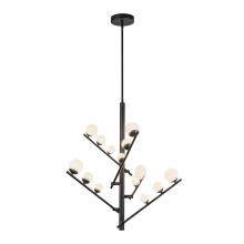 Kuzco CH55530-BK/OP - Juniper 5 Head Black/Opal Glass LED Chandelier