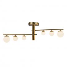 Kuzco SF55525-BG/OP - Juniper 2 Head Brushed Gold/Opal Glass LED Semi-Flush