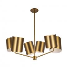 Kuzco CH58830-BG - Keiko 30-in Brushed Gold 6 Lights Chandelier