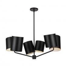 Kuzco CH58830-BK - Keiko 30-in Black 6 Lights Chandelier
