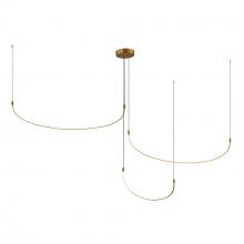 Kuzco MP89390-BG-UNV - Talis 90-in Brushed Gold LED Multi Pendant