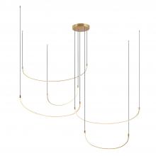 Kuzco MP89590-BG-UNV - Talis 90-in Brushed Gold LED Multi Pendant