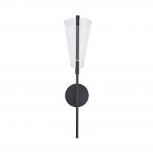 Kuzco WS62524-BK/LG - Mulberry 24-in Black/Light Guide LED Wall Sconce