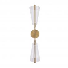 Kuzco WS62629-BG/LG - Mulberry 29-in Brushed Gold/Light Guide LED Wall Sconce