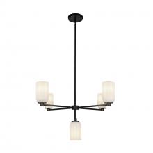 Kuzco CH57731-BK/GO - Nola 31-in Black/Glossy Opal Glass 5 Lights Chandelier