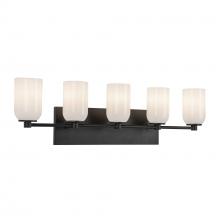 Kuzco VL57732-BK/GO - Nola 32-in Black/Glossy Opal Glass 5 Lights Vanity
