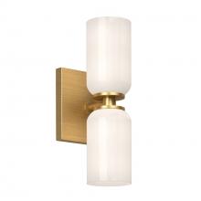 Kuzco WS57712-BG/GO - Nola 3-in Brushed Gold/Glossy Opal Glass Socket Wall Sconce