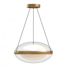 Kuzco PD76316-BG/OP-UNV - Virgo 16-in Brushed Gold/Opal Glass LED Pendant