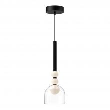 Kuzco PD30505-BK/CL - Rise 6-in Black/Clear LED Pendant