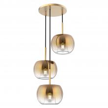 Kuzco CH57514-BG/CP - Samar 14-in Brushed Gold/Copper 3 Lights Chandeliers