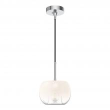 Kuzco PD57508-CH/OP - Samar 8-in Chrome/Opal Glass 1 Light Pendant
