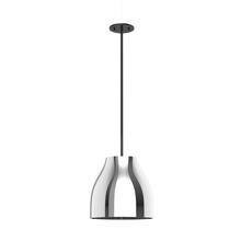 Kuzco PD62012-BK/CH - Trinity 12-in Black/Chrome LED Pendant