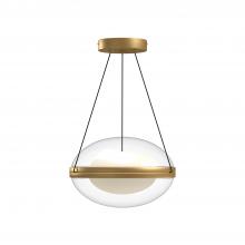 Kuzco PD76312-BG/OP - Virgo 12-in Brushed Gold/Opal Glass LED Pendant