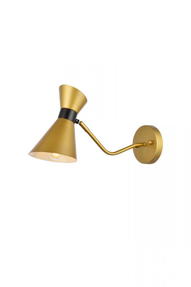 Halycon 5 Inch Brass Wall Sconce