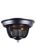 Elegant 1210F12DG - Paloma Collection Flush Mount D:12in H:6.5in Lt:2 Dark Grey Finish