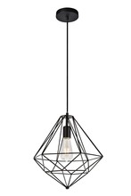 Elegant LDPD3020 - Poe Collection Pendant D13.7 H14.9 Lt:1 Dark Bronze Finish