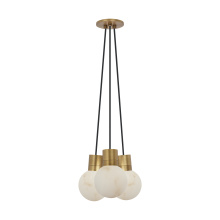 Visual Comfort SLCH542WDBHAB - Mina Alabaster 3-Light Small Chandelier