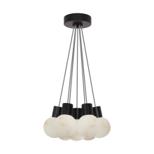 Visual Comfort SLCH54322IB - Mina Alabaster 7-Light Small Chandelier