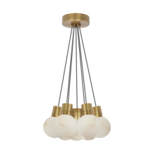 Visual Comfort SLCH54322IHAB - Mina Alabaster 7-Light Small Chandelier