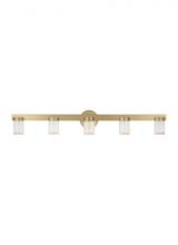 Visual Comfort KWBA27627NB - Kelly Wearstler Esfera 5-light dimmable LED large bath vanity with natural brass finish