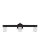 Visual Comfort KWBA27527B - Kelly Wearstler Esfera 3-light dimmable LED medium bath vanity with nightshade black finish