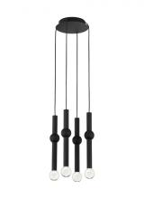 Visual Comfort 700TRSPGYD4RB-LED930 - Guyed 4 Light Chandelier