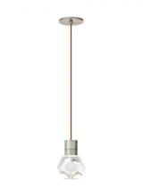 Visual Comfort & Co. Modern Collection 700TDKIRAP1PS-LED922 - Modern Kira Dimmable LED Ceiling Pendant Light in a Satin Nickel/Silver Colored Finish