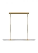 Visual Comfort AKLS28627BR-277 - Avroko Langston 1-light dimmable LED extra large linear chandelier with plated brass finish