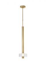 Visual Comfort KWPD21327CNB - Kelly Wearstler Laurel 1-light dimmable LED grande pendant with natural brass finish