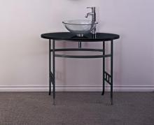 Minka P6100-BK - SINK CLEAR GLASS WITH BLACK