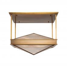 Alora Lighting SF332919VBCR - Cairo 19-in Ribbed Glass/Vintage Brass 4 Lights Semi Flush Mount